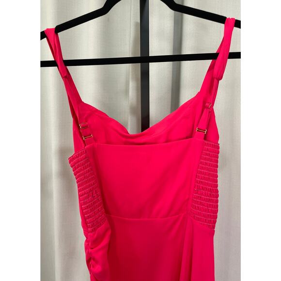 Amanda Uprichard Glamour Dress Hot Pink Size Small Lightly Worn Flattering - Picture 9 of 13